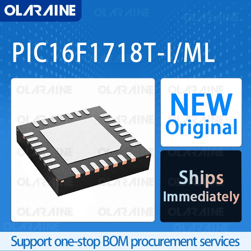 1/5/10Pcs PIC16F1718T-I/ML QFN-28 8-bit microcontroller -MCU RoHS Core PIC16 Data RAM 2 kB Voltage 5.5 V
1/5/10Pcs PIC16F1718T-I/ML QFN-28 8-bit microcontroller -MCU RoHS Core PIC16 Data RAM 2 kB Voltage 5.5 V