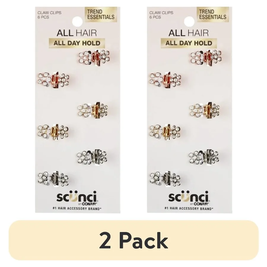 2 pack Mini Rhinestone Claw Clip Multicolor 6 Count
2 pack Mini Rhinestone Claw Clip Multicolor 6 Count