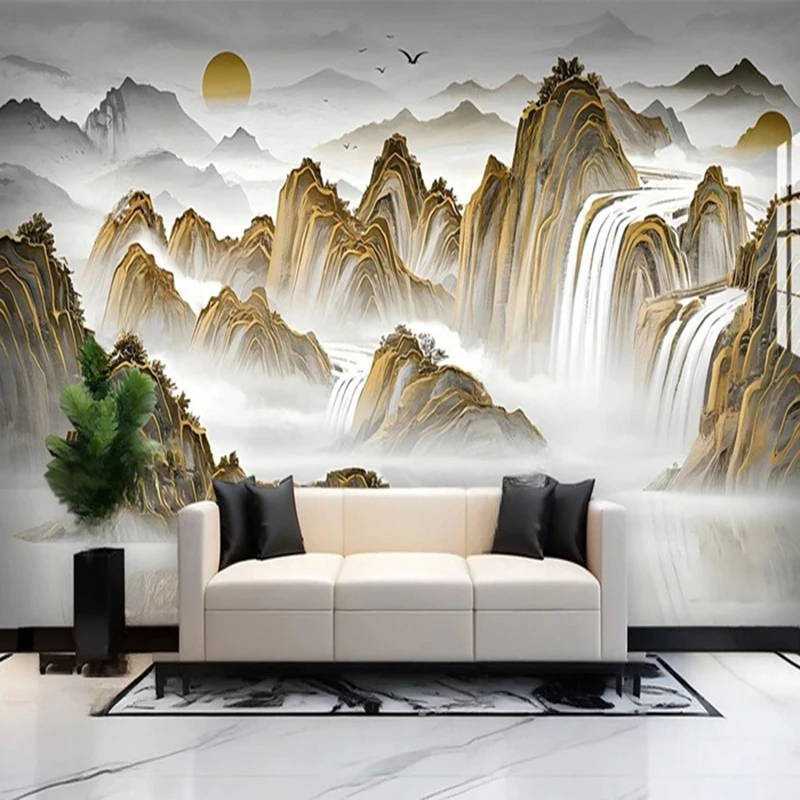 New Chinese Style Custom Mural Ink Mountain Waterfall Natural Landscape Wallpaper TV Sofa Modern Art Background Wall Painting
New Chinese Style Custom Mural Ink Mountain Waterfall Natural Landscape Wallpaper TV Sofa Modern Art Background Wall Painting