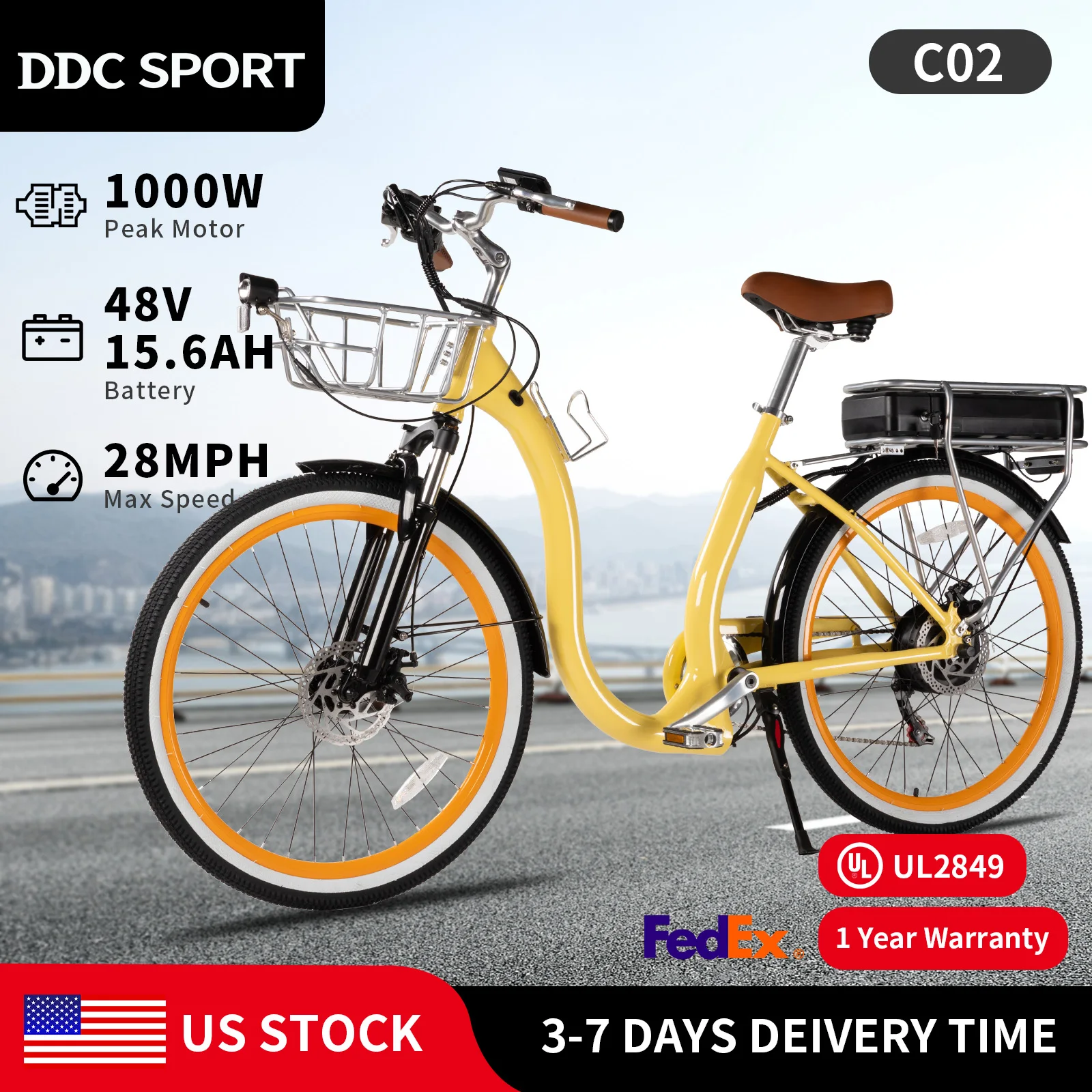 26 Inch Cruiser Electric Bike, E-Bike for Adults with 48V 15.6AH Removable Battery, Step Through Ebike for Women Men
26 Inch Cruiser Electric Bike, E-Bike for Adults with 48V 15.6AH Removable Battery, Step Through Ebike for Women Men