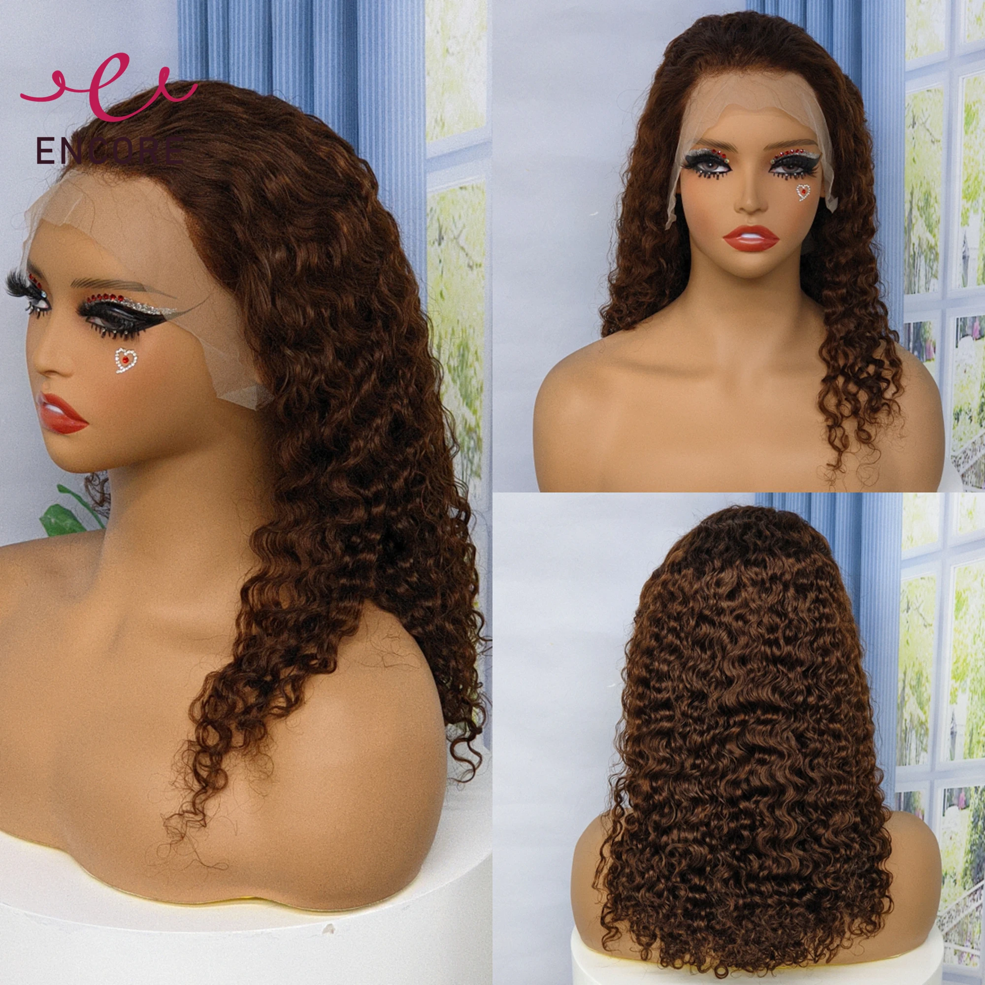 Chocolate Brown 20 Inch 13x4 Lace Frontal Wigs 250% Density 100% Remy Human Hair Wigs Water Wave Lace Bobs Wigs for Black Women
Chocolate Brown 20 Inch 13x4 Lace Frontal Wigs 250% Density 100% Remy Human Hair Wigs Water Wave Lace Bobs Wigs for Black Women