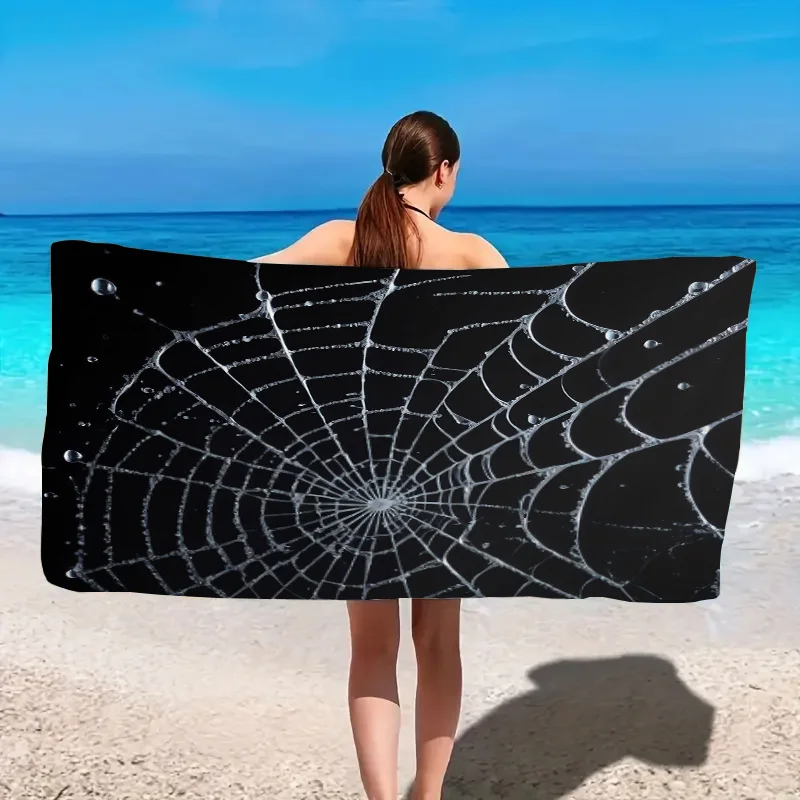 Spider Web Print Beach Towel, Gothic Dark Style Super Absorbent Quick Drying Lightweight Soft for Swimming Travel Camping
Spider Web Print Beach Towel, Gothic Dark Style Super Absorbent Quick Drying Lightweight Soft for Swimming Travel Camping