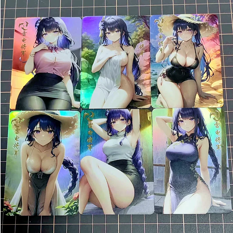 6Pcs/set Anime Genshin Raiden Shogun ACG Foil Flash Cards Classic Anime Collectible Cards Gift Toys
6Pcs/set Anime Genshin Raiden Shogun ACG Foil Flash Cards Classic Anime Collectible Cards Gift Toys