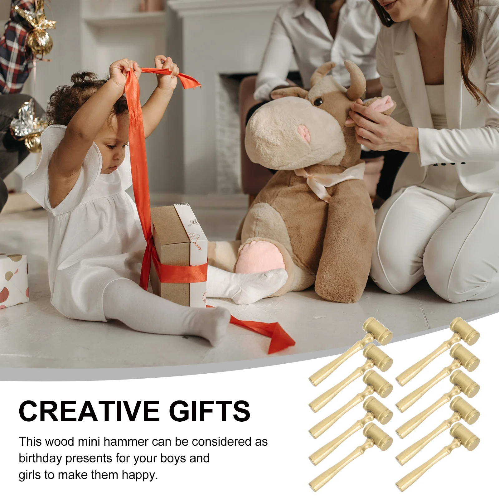 10pcs Kids Wooden Hammer Mini Educational Hand Training Small Mallets For Toddler Boys Girls Children Plaything Funny 
10pcs Kids Wooden Hammer Mini Educational Hand Training Small Mallets For Toddler Boys Girls Children Plaything Funny