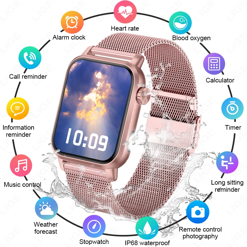 Смарт-часы с частотой обновления 60 Гц, мужские, с Bluetooth-вызовами, спортивный фитнес-трекер, водонепроницаемый браслет IP68, женские умные часы для Android IOS
Смарт-часы с частотой обновления 60 Гц, мужские, с Bluetooth-вызовами, спортивный фитнес-трекер, водонепроницаемый браслет IP68, женские умные часы для Android IOS