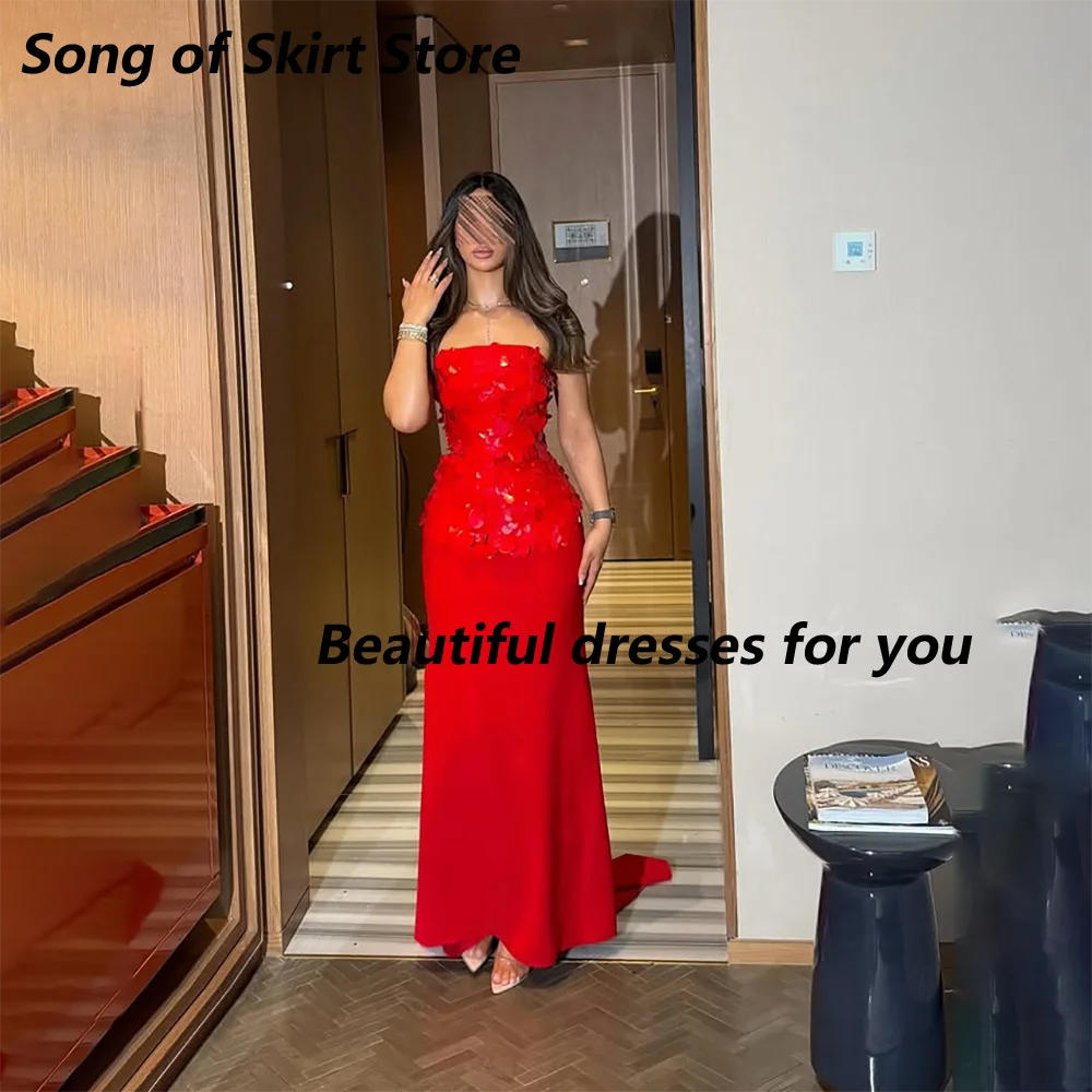 Red Evening Dress Customized Strapless Jersey Appliques Mermaid Floor Length Formal Party Dresses Long Prom Gown
Red Evening Dress Customized Strapless Jersey Appliques Mermaid Floor Length Formal Party Dresses Long Prom Gown