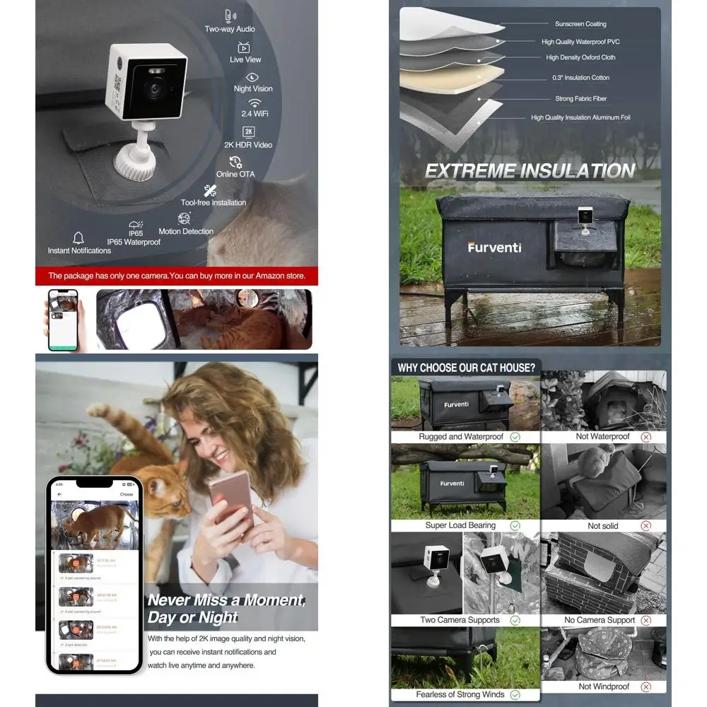 Зимняя утепленная уличная будка для кошек, всепогодный приподнятый домик-сарай для кошек с водонепроницаемыми карнизами и дверью для эвакуации (темно-серый, большой)
Зимняя утепленная уличная будка для кошек, всепогодный приподнятый домик-сарай для кошек с водонепроницаемыми карнизами и дверью для эвакуации (темно-серый, большой)