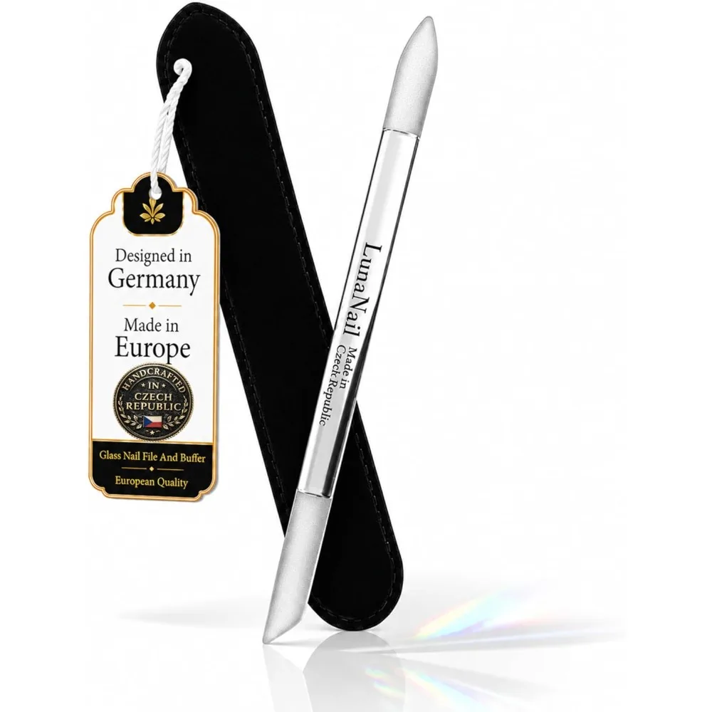 Professional Glass Nail File for Natural Nails Manicure Pedicure Czech Crystal Nail Files with Velvet Pouch Storage Case
Professional Glass Nail File for Natural Nails Manicure Pedicure Czech Crystal Nail Files with Velvet Pouch Storage Case