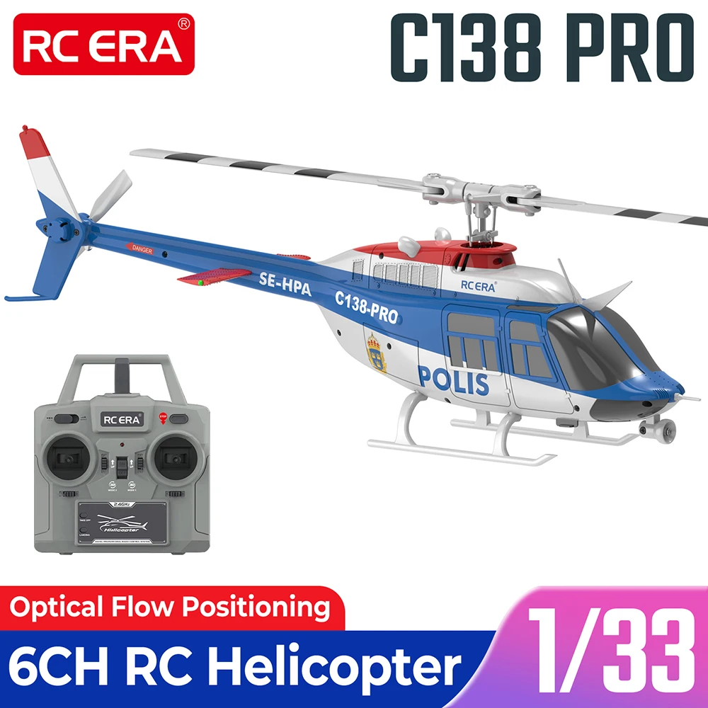 RC ERA C138 PRO Вертолет 1/33 6-канальный 6-осевой гироскоп 2,4G Оптическое позиционирование потока 100 м Расстояние 10 минут Время борьбы RC Вертолет
RC ERA C138 PRO Вертолет 1/33 6-канальный 6-осевой гироскоп 2,4G Оптическое позиционирование потока 100 м Расстояние 10 минут Время борьбы RC Вертолет