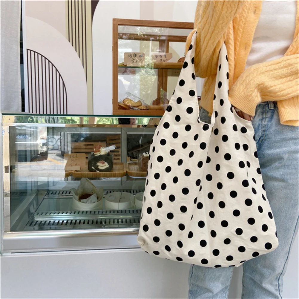 Women Canvas Tote Bag Tank Top Dots Lady Bags Chic Canvas Bag Handheld Single-Shoulder Pouch For Various Occasions
Women Canvas Tote Bag Tank Top Dots Lady Bags Chic Canvas Bag Handheld Single-Shoulder Pouch For Various Occasions