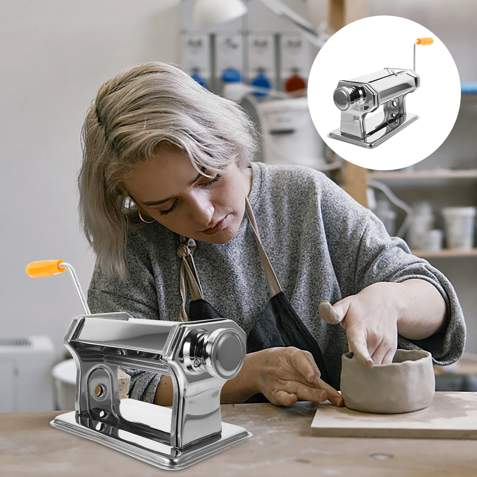 Clay Machine Polymer Press Roller for Hand Cutters Extruder Tool Softener Tools
Clay Machine Polymer Press Roller for Hand Cutters Extruder Tool Softener Tools