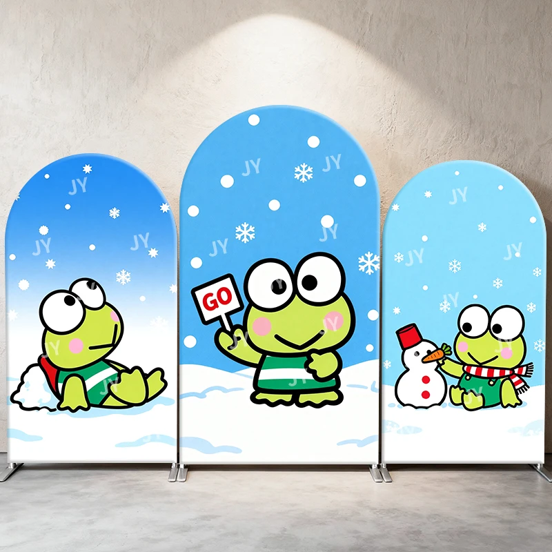 Sanrio Keroppi Winter Snow Style Arch Backdrop Cover Festive Scene For Kids Birthday Baby Shower Photo Booth Decor Background
Sanrio Keroppi Winter Snow Style Arch Backdrop Cover Festive Scene For Kids Birthday Baby Shower Photo Booth Decor Background
