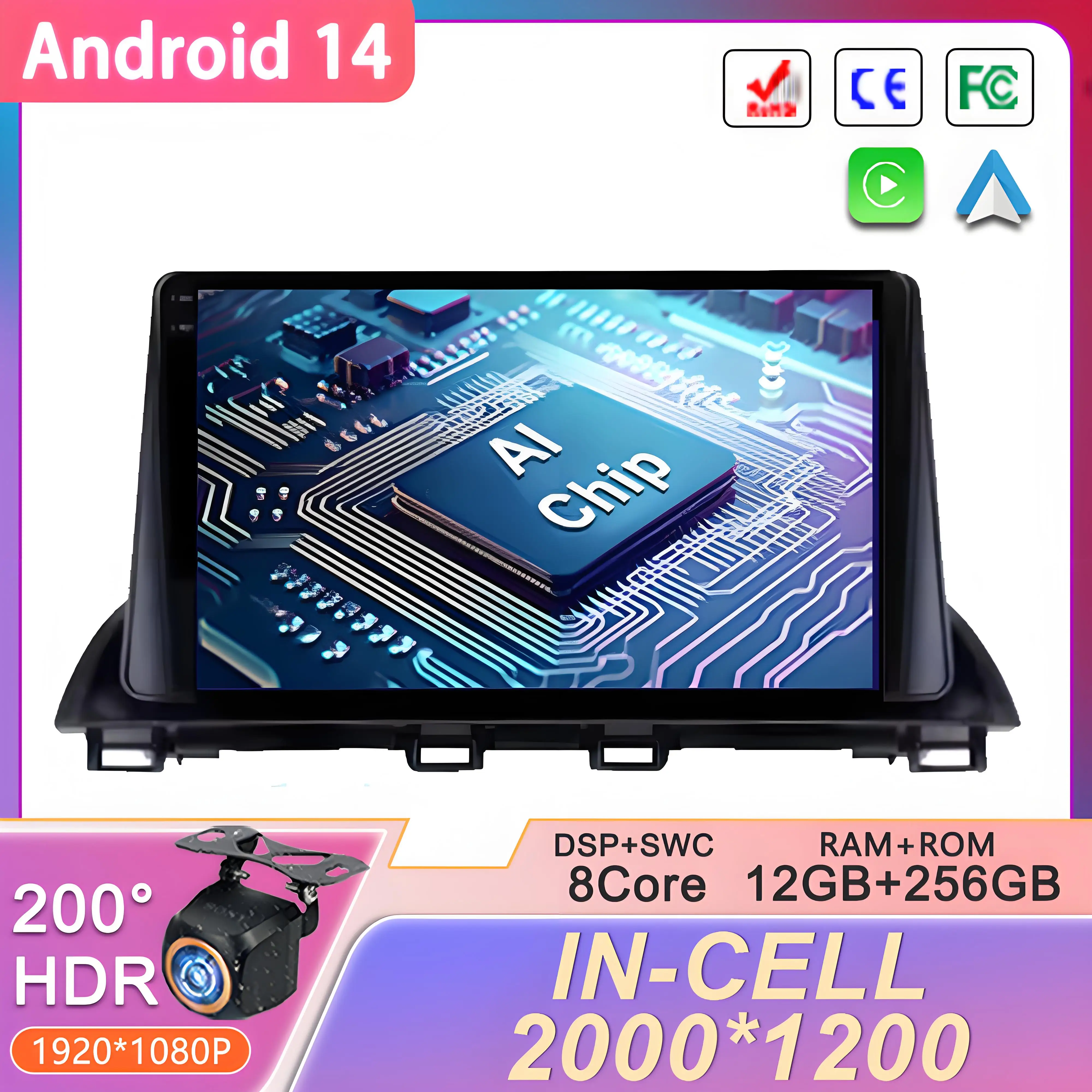 Android 14 For Mazda 3 Axela 2014-2017 2018 2019 Car Radio Multimedia Video Player Navigation Monitor Screen TV Video Car GPS
Android 14 For Mazda 3 Axela 2014-2017 2018 2019 Car Radio Multimedia Video Player Navigation Monitor Screen TV Video Car GPS