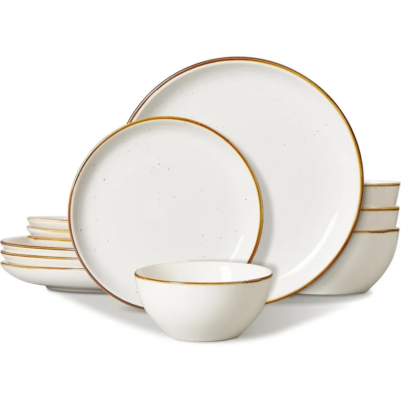 Plates and Bowls Set, Dinnerware Sets for 4, Porcelain Kitchen Dishes Set 12pcs, Scratch Resistant, Modern Aesthetic Plate Set
Plates and Bowls Set, Dinnerware Sets for 4, Porcelain Kitchen Dishes Set 12pcs, Scratch Resistant, Modern Aesthetic Plate Set