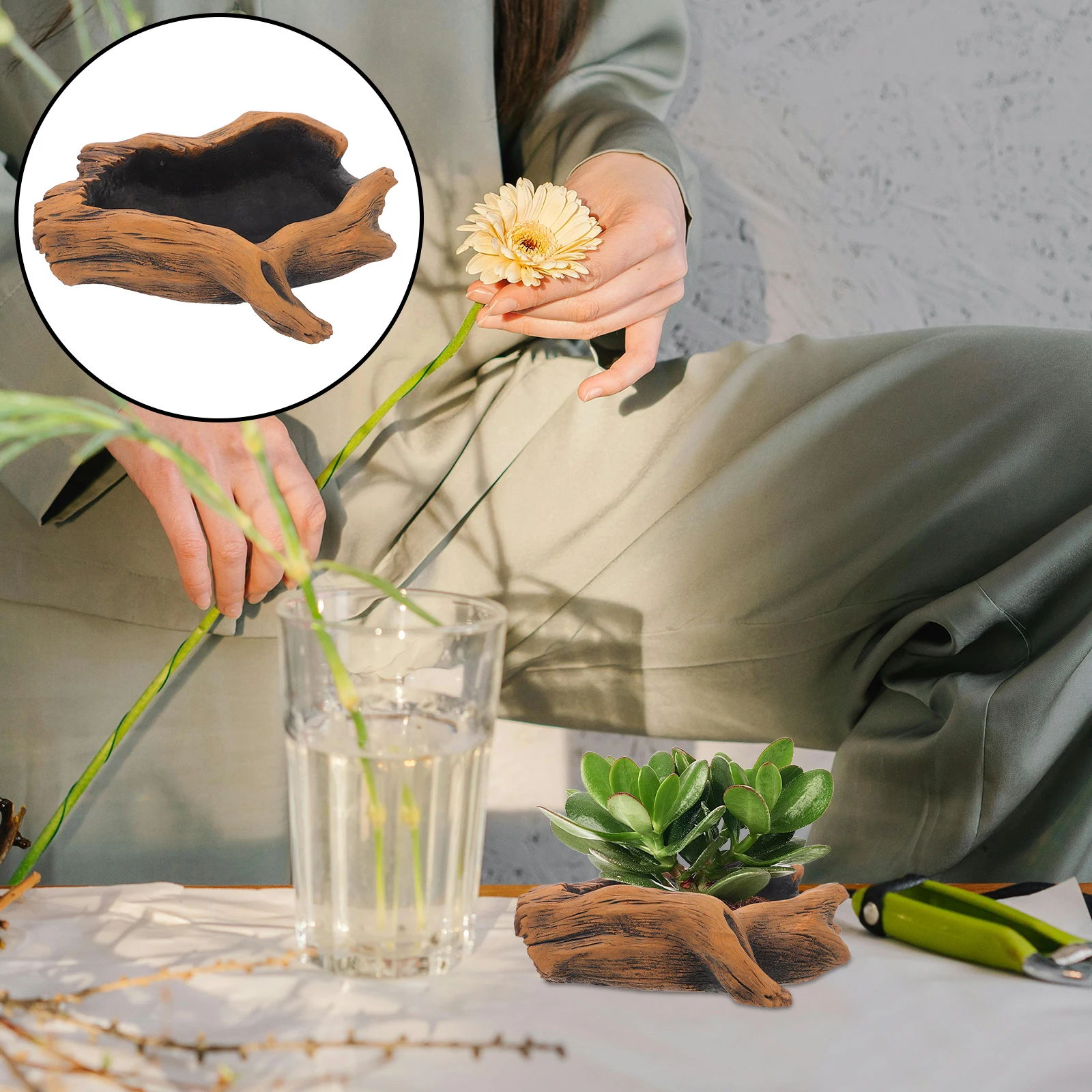 Vintage Concrete Planter Imitation Root Design Succulent Flower Pot Small Resin Decorative Planter For Home Office Balcony Use
Vintage Concrete Planter Imitation Root Design Succulent Flower Pot Small Resin Decorative Planter For Home Office Balcony Use