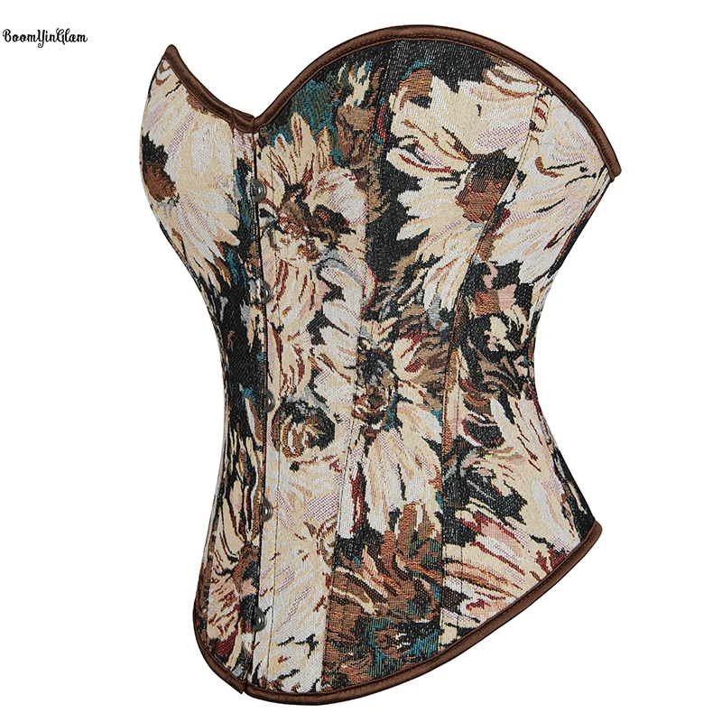Brown Blue Color Floral Pattern Big Size Victorian Corselet Renaissance Corset Top For Women
Brown Blue Color Floral Pattern Big Size Victorian Corselet Renaissance Corset Top For Women