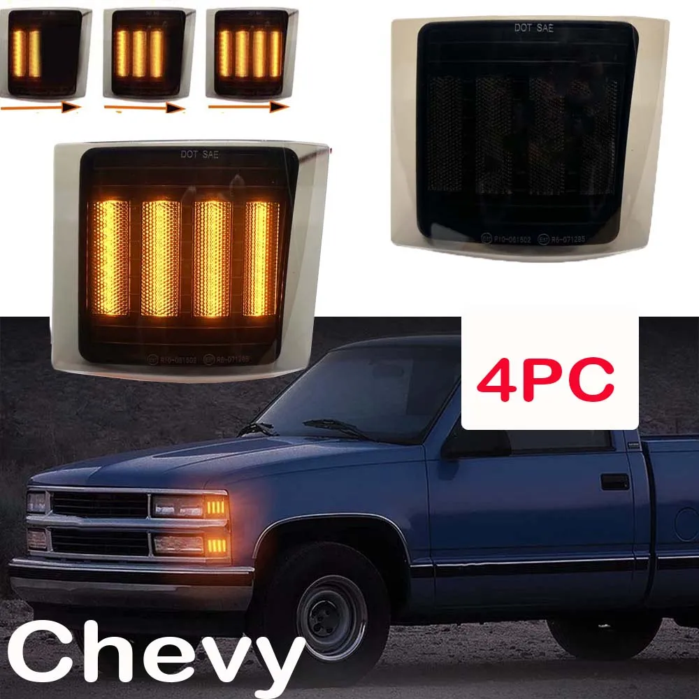 For Chevy C/K 1500 2500 3500 Truck Front LED Corner Lights Amber Side Marker Signal Lamps for 1994-1998 Models Normal Lighting
For Chevy C/K 1500 2500 3500 Truck Front LED Corner Lights Amber Side Marker Signal Lamps for 1994-1998 Models Normal Lighting