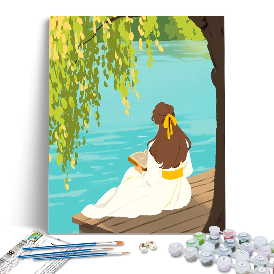 RUOPOTY Diy Oil Painting By Numbers Adult Coloring The girl's back under the willow tree is artistic and fresh Acrylic Wall Art
RUOPOTY Diy Oil Painting By Numbers Adult Coloring The girl's back under the willow tree is artistic and fresh Acrylic Wall Art