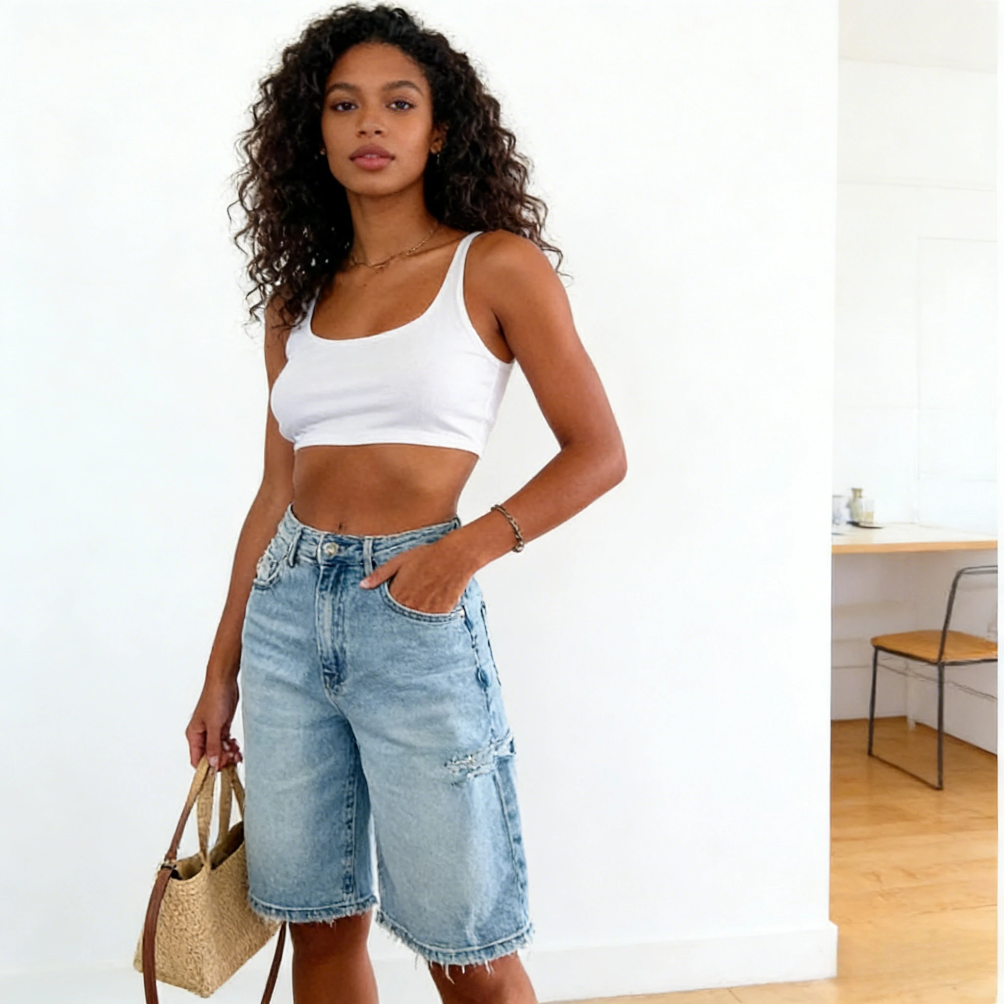 Women Denim Pant Jeans Wide Leg Mid Length Pants Vintage High Waist Straight Trousers Y2k Streetwear Elegant Work Casual Loose
Women Denim Pant Jeans Wide Leg Mid Length Pants Vintage High Waist Straight Trousers Y2k Streetwear Elegant Work Casual Loose