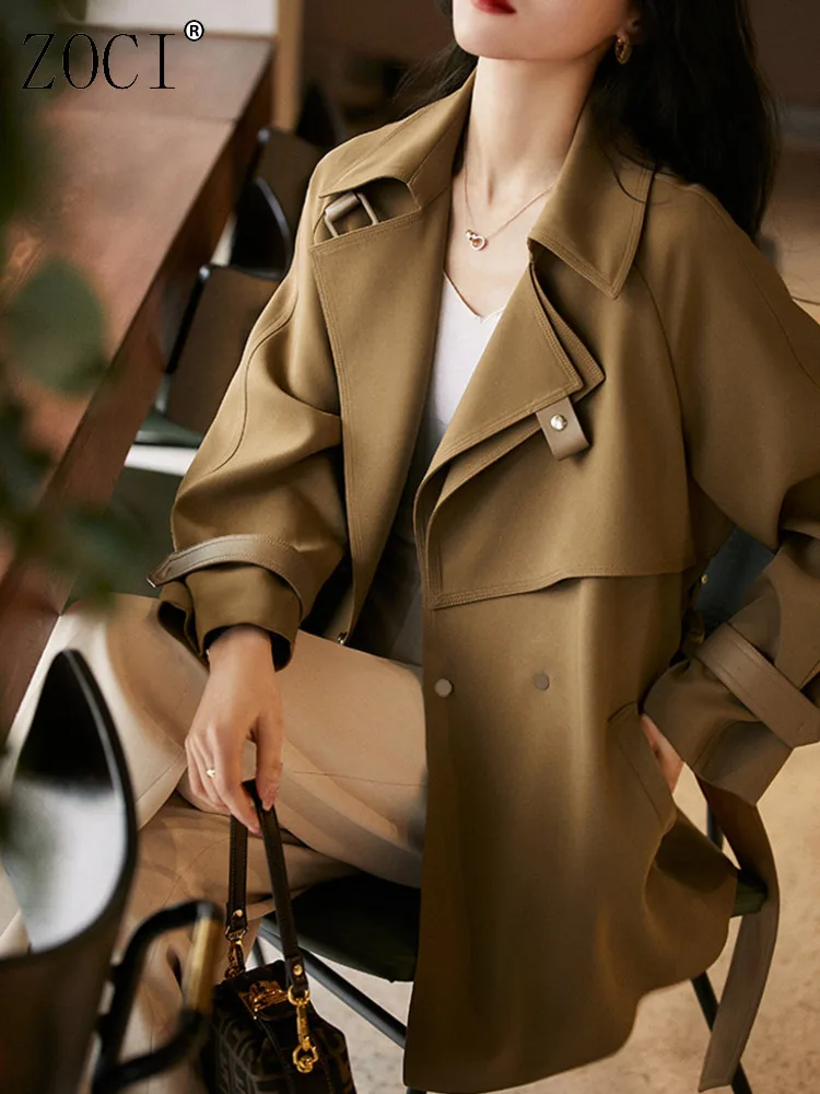 ZOCI British Style Women's Short/long Windbreaker Solid Color With Belt Trench Coats Spliced Female Office Lady Outerwear FC1279
ZOCI British Style Women's Short/long Windbreaker Solid Color With Belt Trench Coats Spliced Female Office Lady Outerwear FC1279