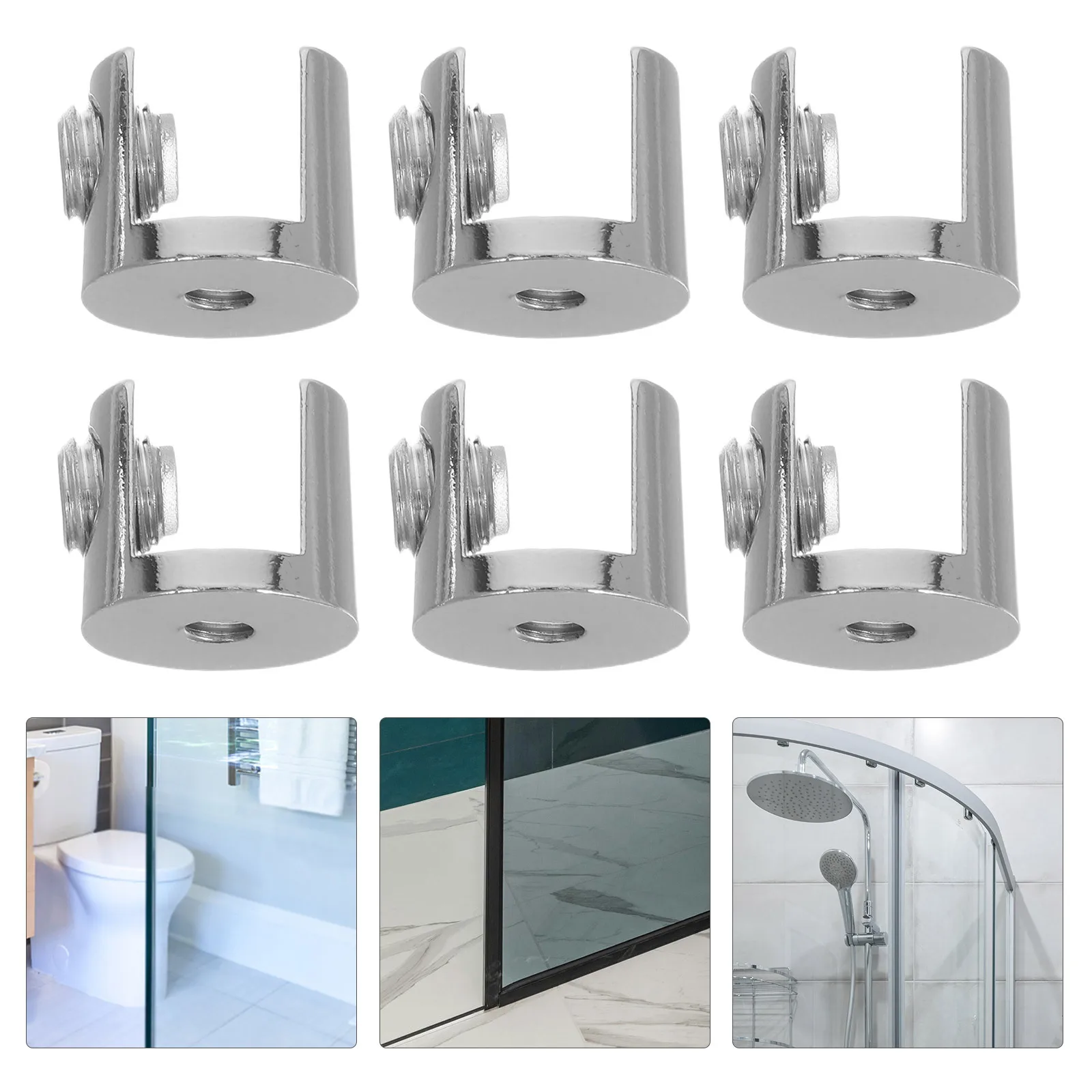 16Pcs Bathroom Glass Clips Zinc Alloy Shelf Clamp Brackets for 8mm-10mm Thick Glass Shower Panel Support Holders
16Pcs Bathroom Glass Clips Zinc Alloy Shelf Clamp Brackets for 8mm-10mm Thick Glass Shower Panel Support Holders