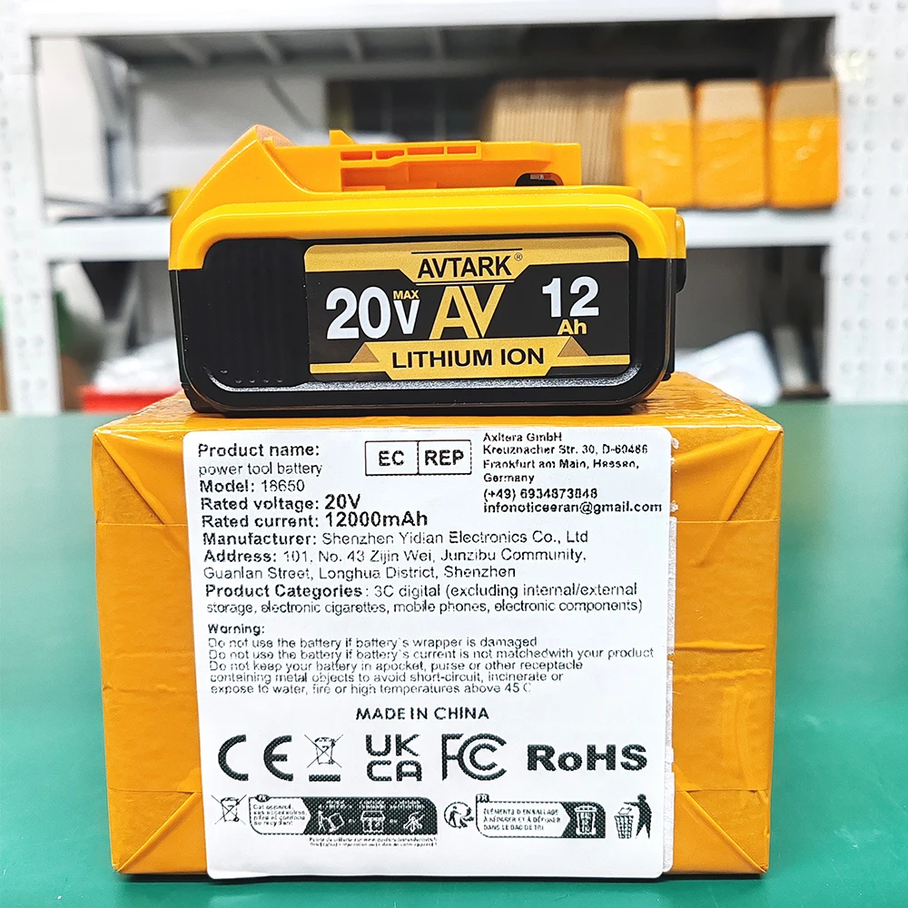 KC UL CE certificate for DEWALT 18V 12.0Ah Battery & Charger DCB200, DCB180, DCB115, DCB118 - Fast Charging Lithium Tool Battery
KC UL CE certificate for DEWALT 18V 12.0Ah Battery & Charger DCB200, DCB180, DCB115, DCB118 - Fast Charging Lithium Tool Battery