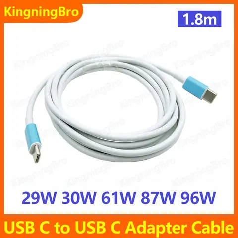 30W 61W 87W USB Type C to USB-C Adapter Charger Cable For MacBook A1534 A1706 A1707 A1990 A1932 A2141 A2251 Power Adapter Cable