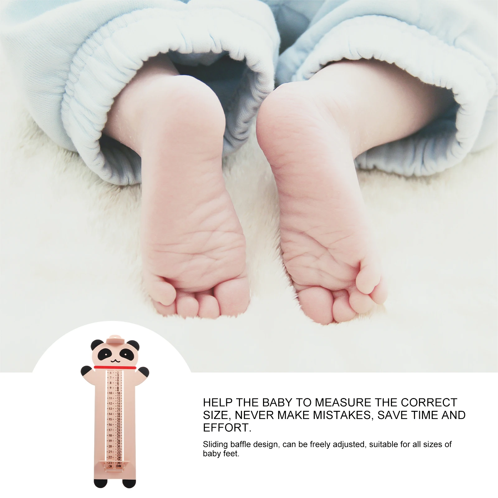 Baby Foot Measuring Ruler Kids Shoe Size Gauge Sliding Baffle Design Infants Feet Sizer Tool Home Use High Quality Material
Baby Foot Measuring Ruler Kids Shoe Size Gauge Sliding Baffle Design Infants Feet Sizer Tool Home Use High Quality Material