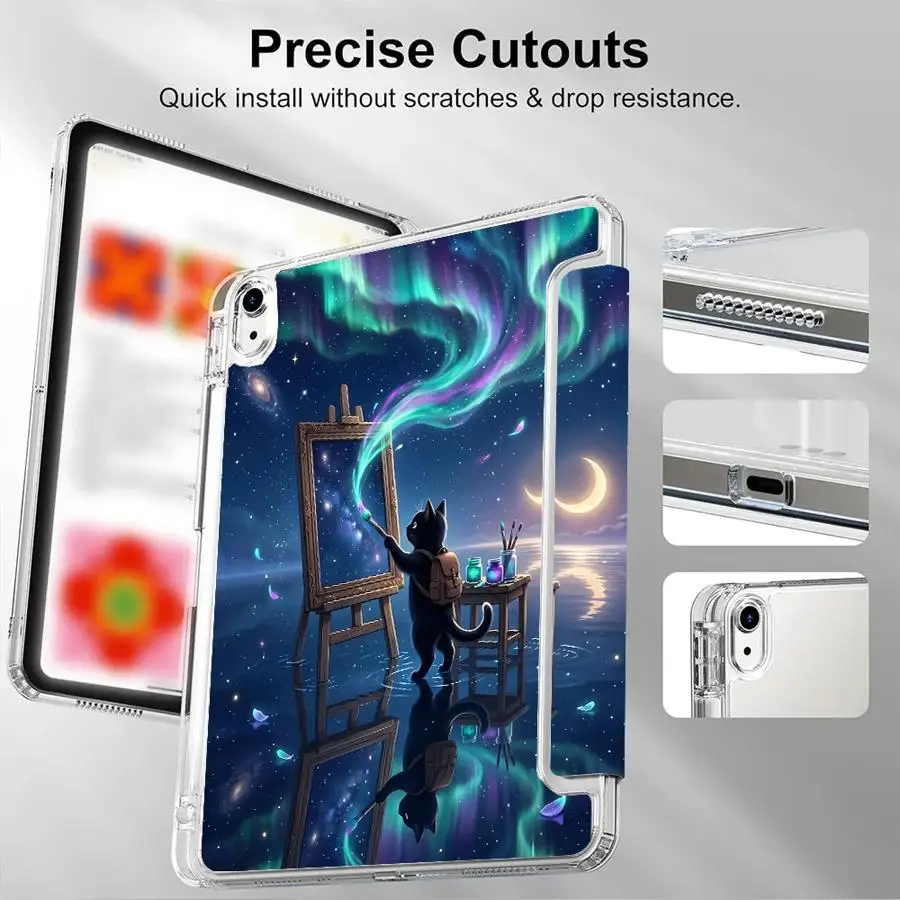 Aurora Cat Holder Cover Tablet Case For iPad 11th 10th 9th 8th 7th 12.9inch Air 4 5 M3 M2 M4 11inch Mini 6 7 Pro 2025 Y-Fold
Aurora Cat Holder Cover Tablet Case For iPad 11th 10th 9th 8th 7th 12.9inch Air 4 5 M3 M2 M4 11inch Mini 6 7 Pro 2025 Y-Fold