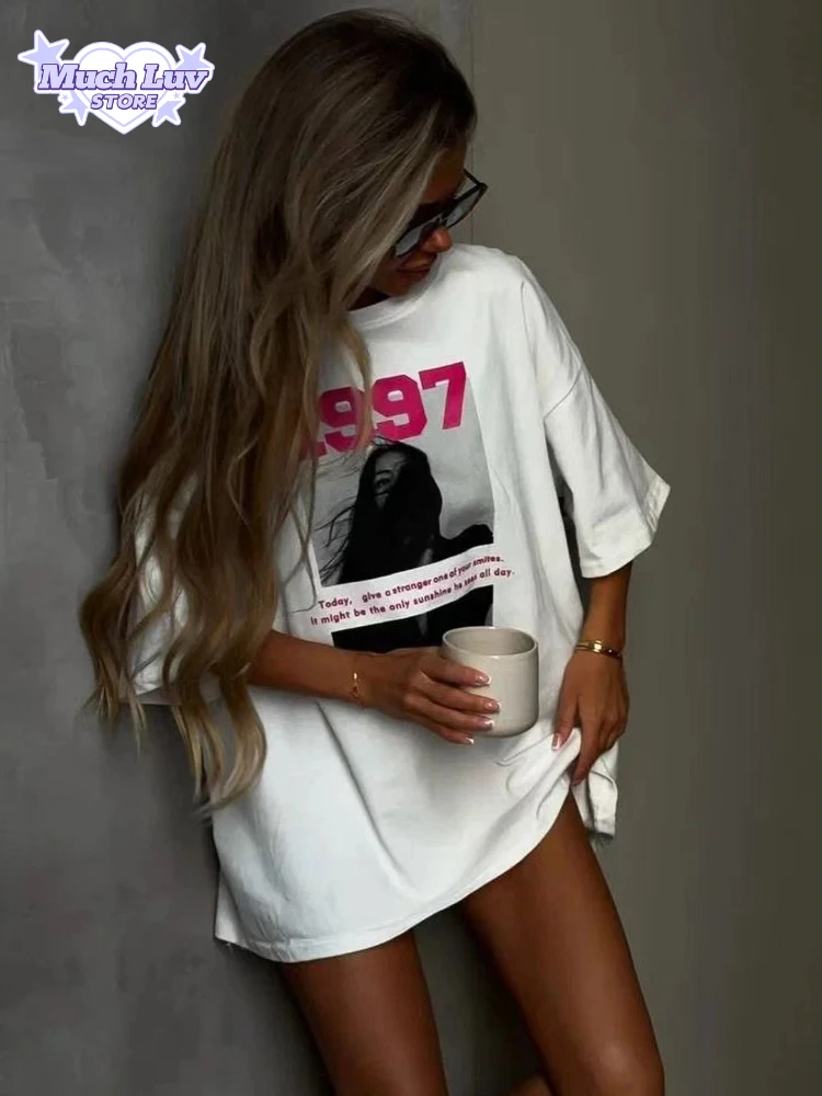 Retro 1997 Printed T-shirt 100% Cotton T-shirt Women's Clothing Summer Fashion Casual Comfy Short Sleeve Top Vintage Streetwear
Retro 1997 Printed T-shirt 100% Cotton T-shirt Women's Clothing Summer Fashion Casual Comfy Short Sleeve Top Vintage Streetwear