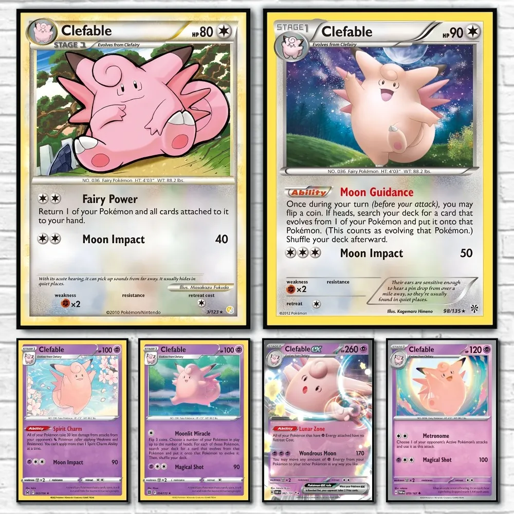 Clefable Rare Card Anime Poster Sticky Wall Art Printing Waterproof Home Living Bed Room Bar Hallway Aesthetic Decor
Clefable Rare Card Anime Poster Sticky Wall Art Printing Waterproof Home Living Bed Room Bar Hallway Aesthetic Decor