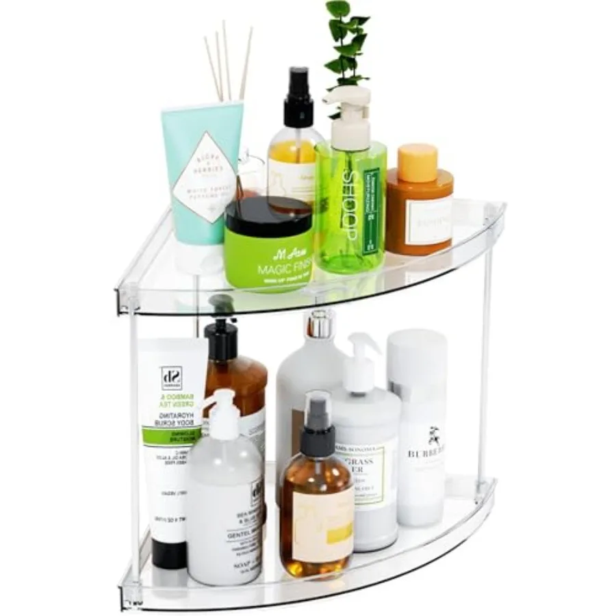 Clear Corner Bathroom Counter Organizer, 2Tier Tiered Countertop Corner Shelf for Perfume, Beauty Products, Makeup Organizer, S
Clear Corner Bathroom Counter Organizer, 2Tier Tiered Countertop Corner Shelf for Perfume, Beauty Products, Makeup Organizer, S