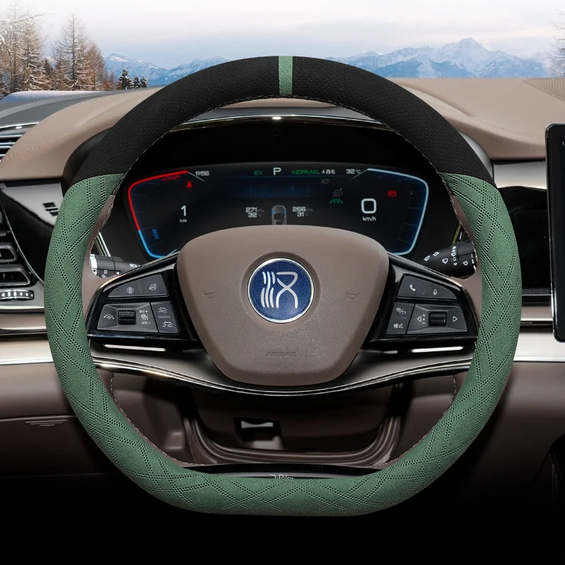 For BYD Han DMI EV DMP Suede Ultrathin Steering Wheel Cover Wrap Non-Slip Four Season Universal Car Interior Accessories
For BYD Han DMI EV DMP Suede Ultrathin Steering Wheel Cover Wrap Non-Slip Four Season Universal Car Interior Accessories