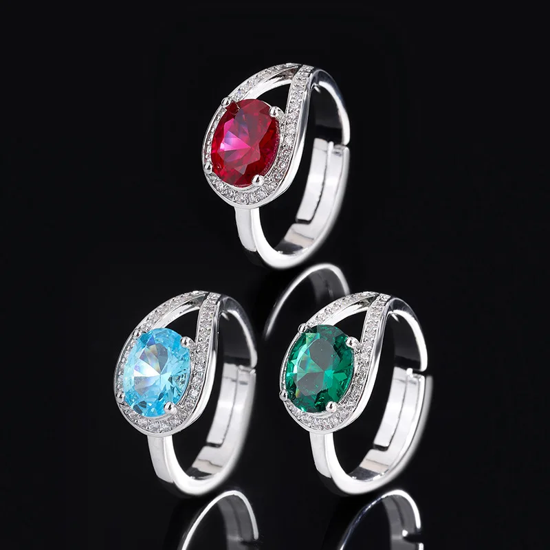 Aquamarine Water Drop Pear-shaped Topaz Ring for Women New Fashion Colorful Gemstone Ring Index Finger Ring
Aquamarine Water Drop Pear-shaped Topaz Ring for Women New Fashion Colorful Gemstone Ring Index Finger Ring