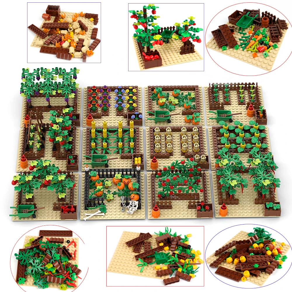 Строительные блоки MOC Серия фермы Овощи Фрукты Сад Яблочные деревья Тыква Роза Цветок Растение Кирпич Работа с классической базовой пластиной
Строительные блоки MOC Серия фермы Овощи Фрукты Сад Яблочные деревья Тыква Роза Цветок Растение Кирпич Работа с классической базовой пластиной