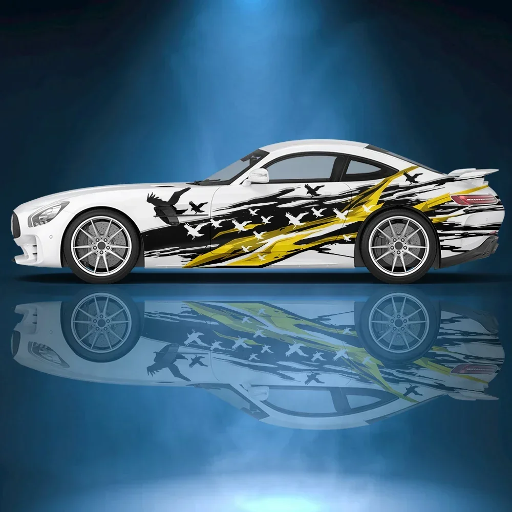 Abstract geometric striped graphic crow Car side sticker vinyl paper racing wrap design uniform vector abstract printed decal
Abstract geometric striped graphic crow Car side sticker vinyl paper racing wrap design uniform vector abstract printed decal