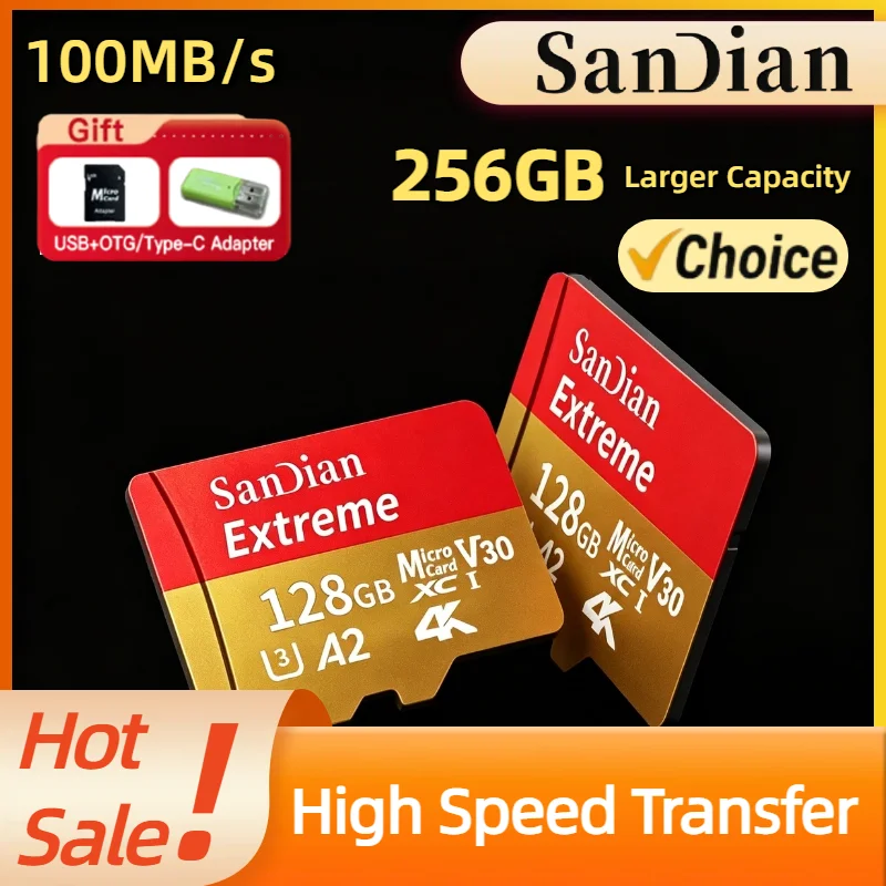 256GB UHS 1 Class 10 Micro TF SD Card For PC Smartphone SD Flash Memory Cards High Speed Storage Card Titan
256GB UHS 1 Class 10 Micro TF SD Card For PC Smartphone SD Flash Memory Cards High Speed Storage Card Titan