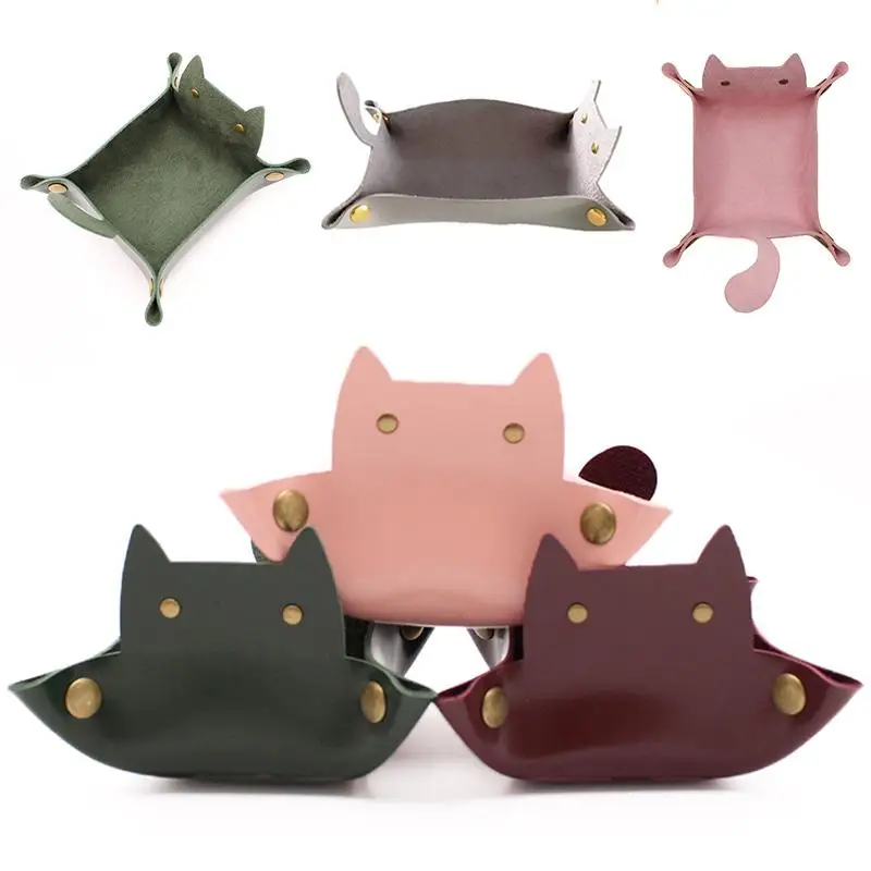 1PC Cat Shape PU Leather Solid Color Desktop Organizer Storage Box Home Decoration
1PC Cat Shape PU Leather Solid Color Desktop Organizer Storage Box Home Decoration