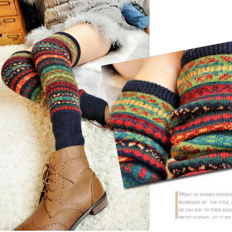 New Winter Over Knee Long Knit Cover Crochet Women Leg Warmers Legging Warm Striped Christmas Pierna Mujer Thigh Legwarmers
New Winter Over Knee Long Knit Cover Crochet Women Leg Warmers Legging Warm Striped Christmas Pierna Mujer Thigh Legwarmers