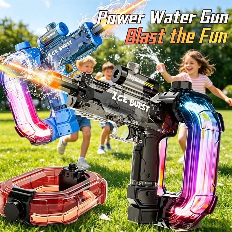 LED Simulated Firing Electric Water Guns for Adults Powerful Shooting Children Automatic Water Blasters Summer Outdoor Kids Toys
LED Simulated Firing Electric Water Guns for Adults Powerful Shooting Children Automatic Water Blasters Summer Outdoor Kids Toys