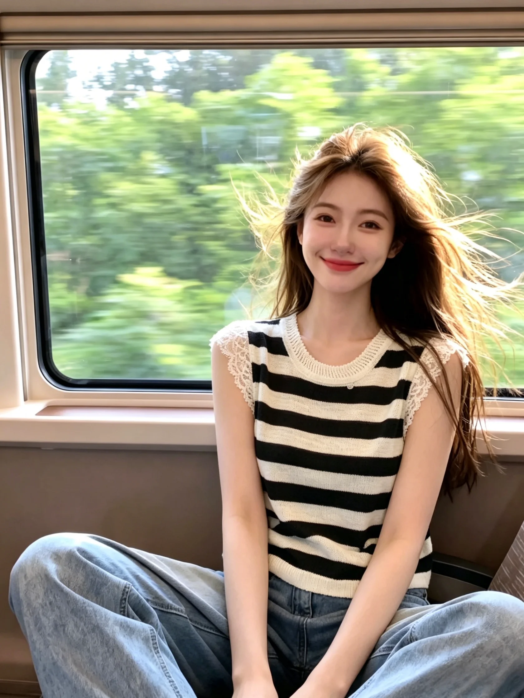 Lace Splice Striped Summer Knitwear Women's Self-Keeping Style Lazy Fashion Anti-Aging Top Korean Version Straight Cut Silk
Lace Splice Striped Summer Knitwear Women's Self-Keeping Style Lazy Fashion Anti-Aging Top Korean Version Straight Cut Silk