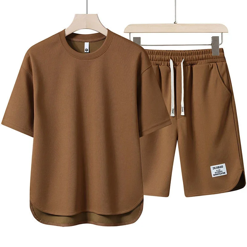 2025 Summer New Casual Sports Suit Men's And Women's Simple Fashion Versatile Couple Style Short-Sleeved T-shirt 2 Two Piece Set
2025 Summer New Casual Sports Suit Men's And Women's Simple Fashion Versatile Couple Style Short-Sleeved T-shirt 2 Two Piece Set