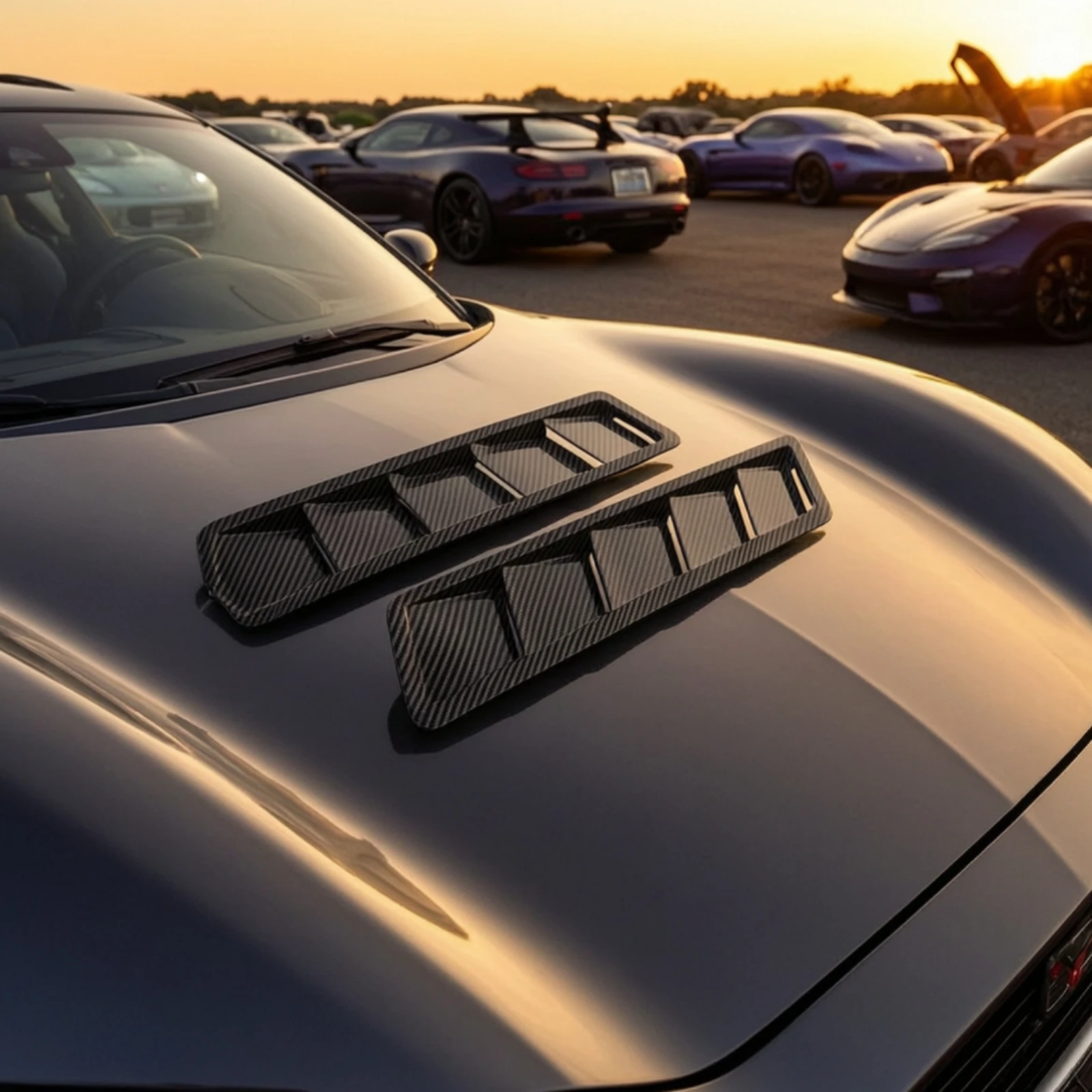Hood Intake Vent Panels Sporty Hood Vent Panels with Adhesive Tape Slim Sleek for DIYers
Hood Intake Vent Panels Sporty Hood Vent Panels with Adhesive Tape Slim Sleek for DIYers