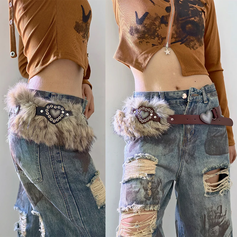 Модный пояс из искусственного меха в стиле панк для женщин, модный роскошный дизайн, пояс в форме сердца, повседневный универсальный плюшевый ремень, ковбойский готический ремень в стиле вестерн
Модный пояс из искусственного меха в стиле панк для женщин, модный роскошный дизайн, пояс в форме сердца, повседневный универсальный плюшевый ремень, ковбойский готический ремень в стиле вестерн