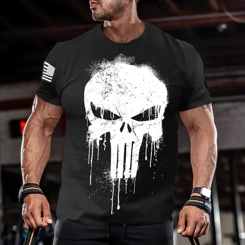 Men's T-shirt 3D Printing Military Patriotic Skull Falling Oversized Short Sleeve T-shirt Men's Sportswear Clothing Top T-shirt
Men's T-shirt 3D Printing Military Patriotic Skull Falling Oversized Short Sleeve T-shirt Men's Sportswear Clothing Top T-shirt