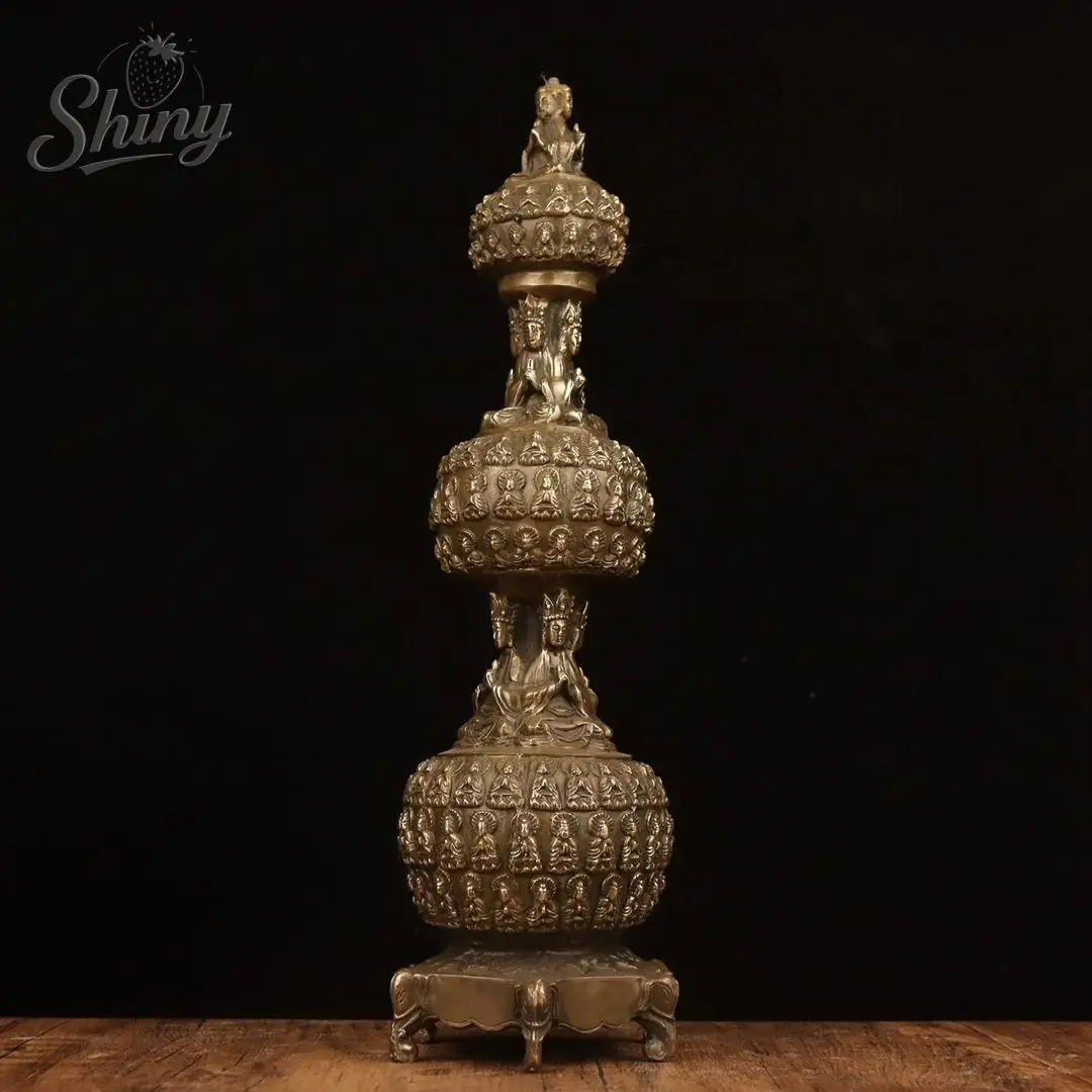 12,8 "антикварная китайская тибетская бронзовая позолоченная статуя Будды Шакьямуни Десять тысяч Будды, пагода, башня, декор фэншуй
12,8 "антикварная китайская тибетская бронзовая позолоченная статуя Будды Шакьямуни Десять тысяч Будды, пагода, башня, декор фэншуй