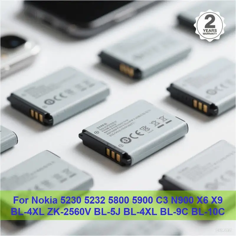 Battery For Nokia 5230 5232 5800 5900 C3 N900 X6 X9 BL-4XL ZK-2560V BL-5J BL-4XL BL-9C BL-10C
Battery For Nokia 5230 5232 5800 5900 C3 N900 X6 X9 BL-4XL ZK-2560V BL-5J BL-4XL BL-9C BL-10C