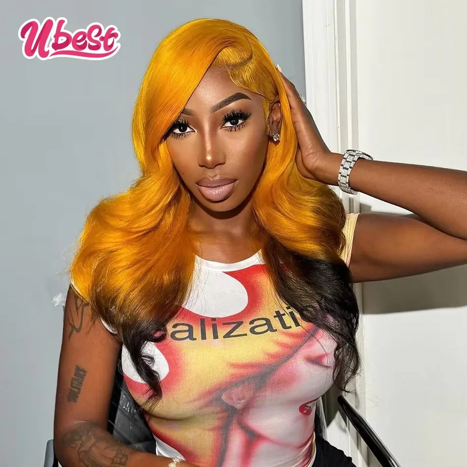 Ubest 13X6 Transparent Lace Front Wigs Body Wave Human Hair Ombre Yellow 1B Colored 5X5 Lace Closure Wig Pre Plucked For Women
Ubest 13X6 Transparent Lace Front Wigs Body Wave Human Hair Ombre Yellow 1B Colored 5X5 Lace Closure Wig Pre Plucked For Women