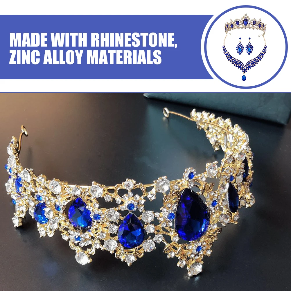 Crown Headband Necklace Earrings Set Rhinestone Jewelry Girls Wedding Party Banquet Photo Zinc Alloy Lightweight Elegant Design
Crown Headband Necklace Earrings Set Rhinestone Jewelry Girls Wedding Party Banquet Photo Zinc Alloy Lightweight Elegant Design