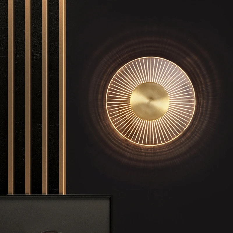 Jmzm-Modern Copper Wall Lamp, Annual Golden Led Round Wall Lamp, Creative, for Living Room, Study, Sofa, Hallway Bottom
Jmzm-Modern Copper Wall Lamp, Annual Golden Led Round Wall Lamp, Creative, for Living Room, Study, Sofa, Hallway Bottom